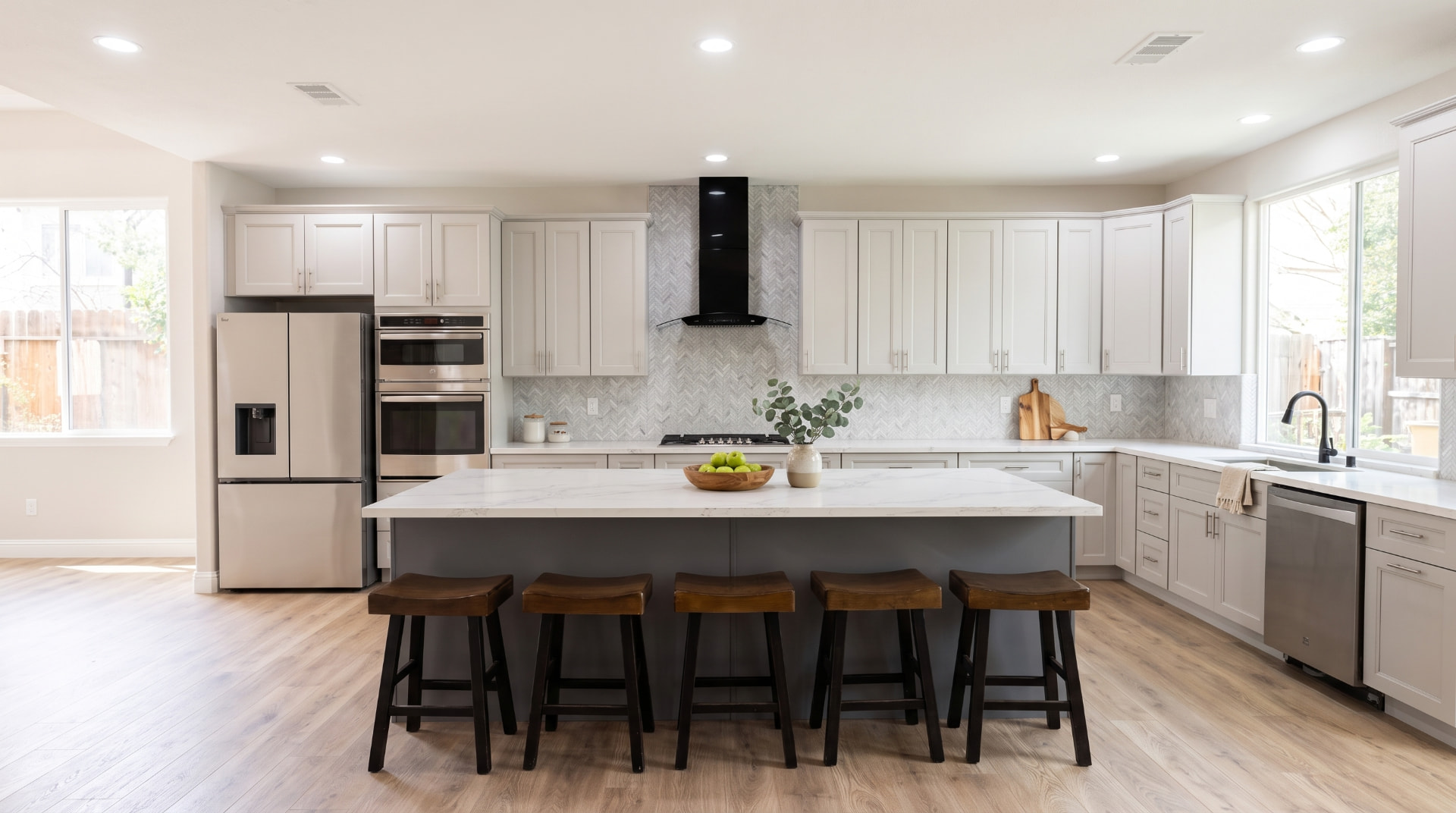 Finished ADU interior kitchen